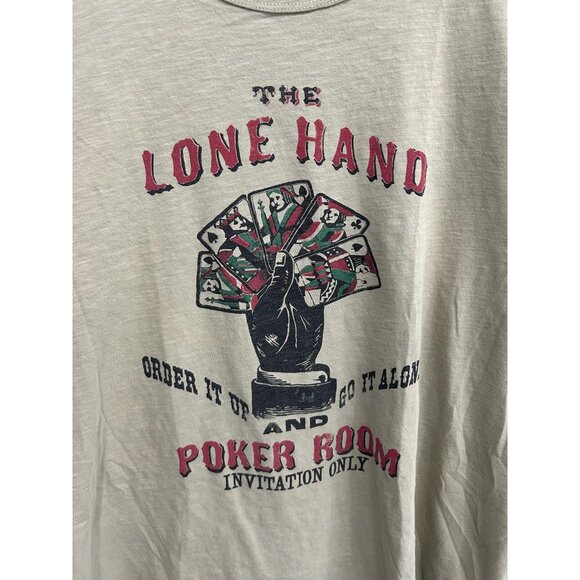 Lucky Brand Mens Graphic Tee The Lone Hand Poker Room XXL T-Shirt Olive USA - Picture 4 of 8